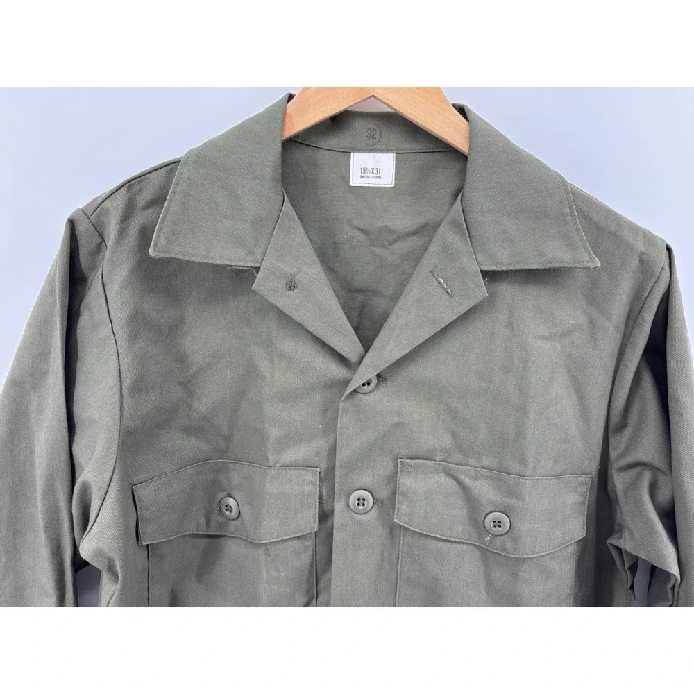 US‎ Army AF OG-507 Utility Shirt Olive Green Military Fatigue Press Vintage NEW